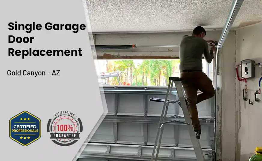 Single Garage Door Replacement Gold Canyon - AZ